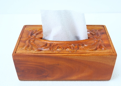 Picture of Wooden Tissue Box Cover Kitchen Roll Paper Holder Kitchen Wooden Tissue Holder Paper (6"/11")