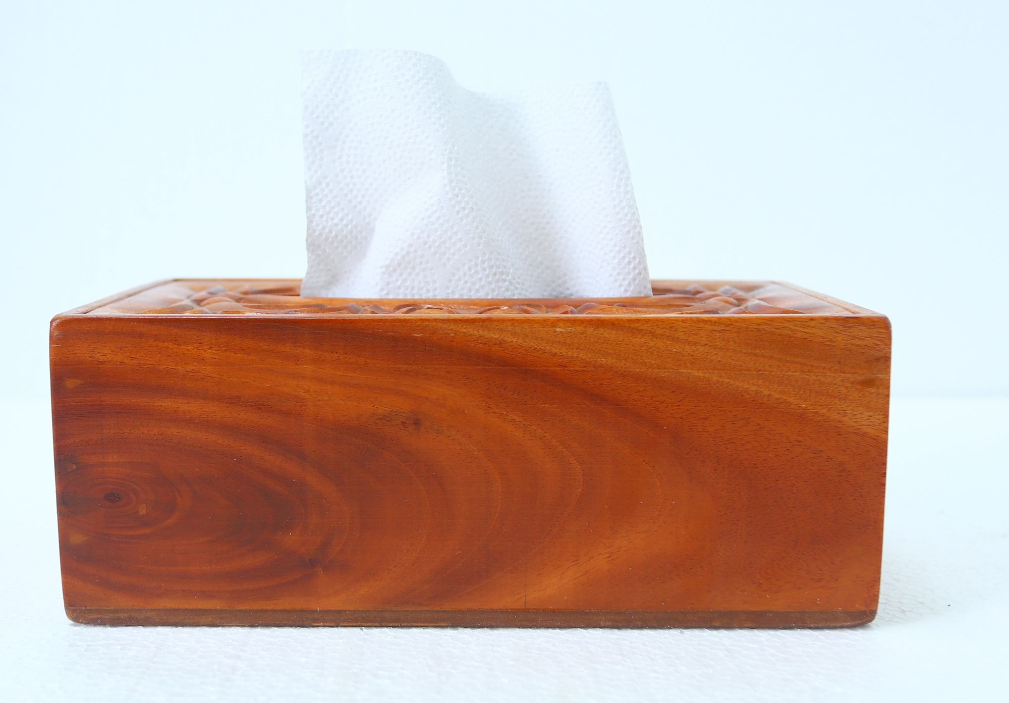 Picture of Wooden Tissue Box Cover Kitchen Roll Paper Holder Kitchen Wooden Tissue Holder Paper (6"/11")