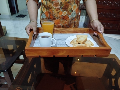 Picture of Rectangular Wooden Food Storage Tray Dried Food Snack Plate Serving Platter For Party Candy Pastry Nuts Dish