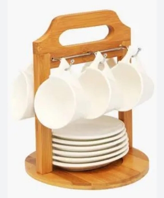 Picture of Modern wooden cup priss holder  ( olny wooden cup priss stand)