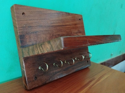 Picture of wooden key holder with self