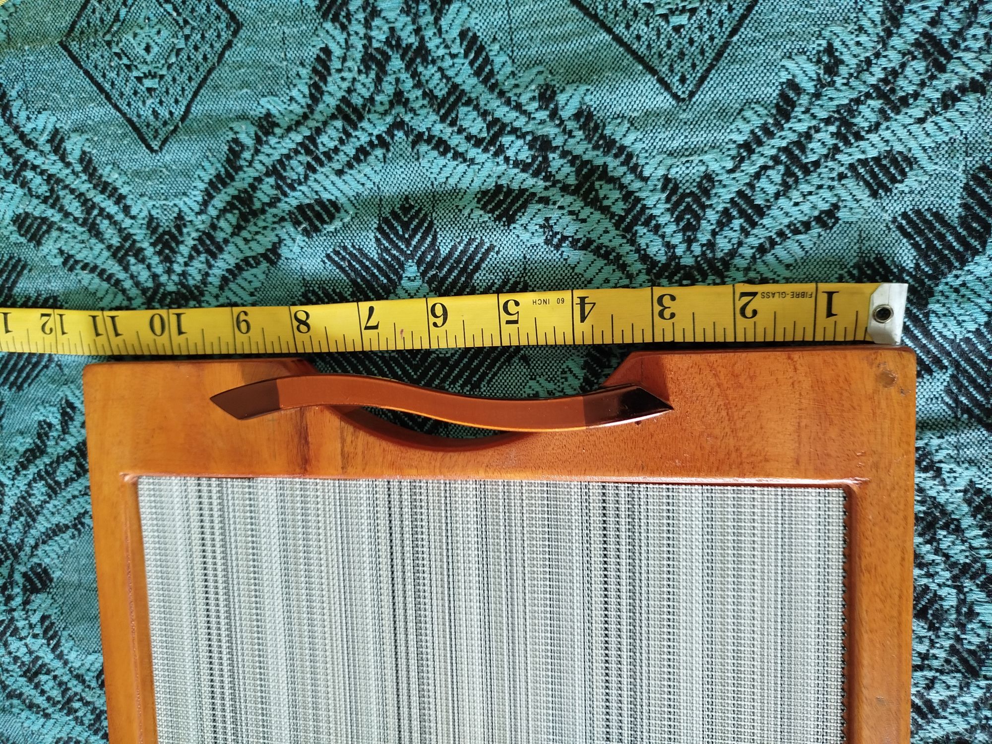 Picture of modern wooden tray with mat 19"inch by 11" inch big size