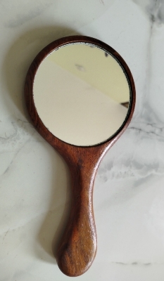 Picture of Modern wooden hand mirror 9"inch by 4.1/2"inch