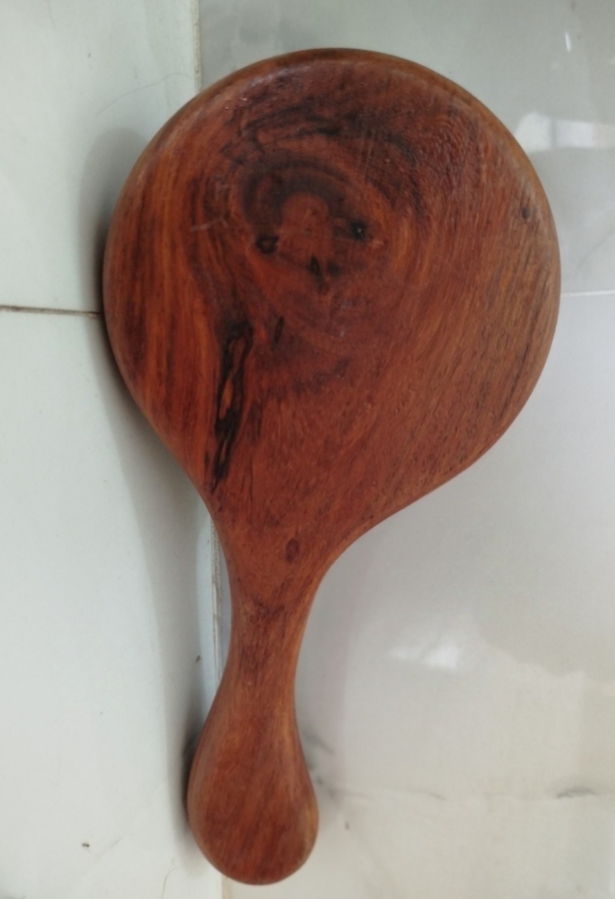 Picture of Modern wooden hand mirror 9"inch by 4.1/2"inch