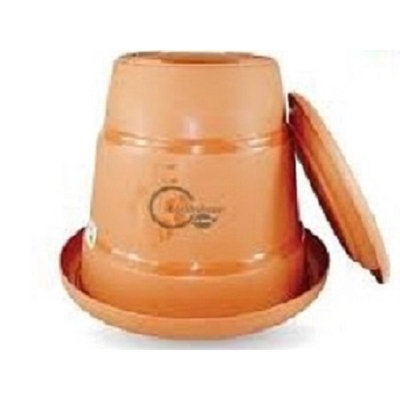 Picture of Big Size 18" inch Eco Plastic Planter With Big Plastic Tray/Plastic Planter Gardening Tub