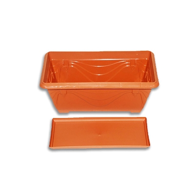 Picture of 16" Large Size Seed Plastic Planter With Plastic Tray/Multiple Flower Tub for Plant/Plastic Flower Tub/প্লাষ্টিক টব/ ফুলের টব