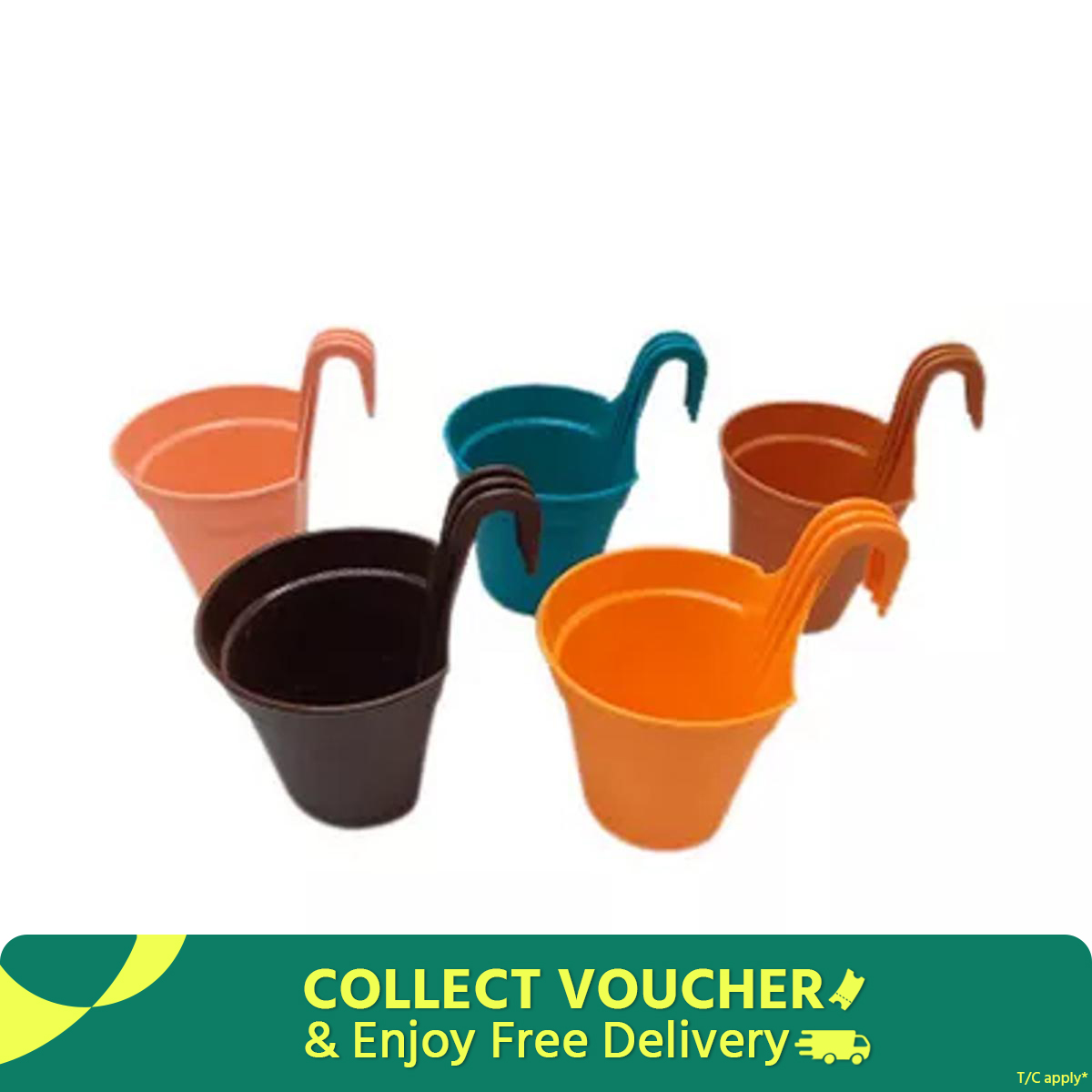 Picture of 5 Pieces 12 cm 4.8 Small Size Grill Planter/pack of 5 pcs  grill planter /plastic flower tub