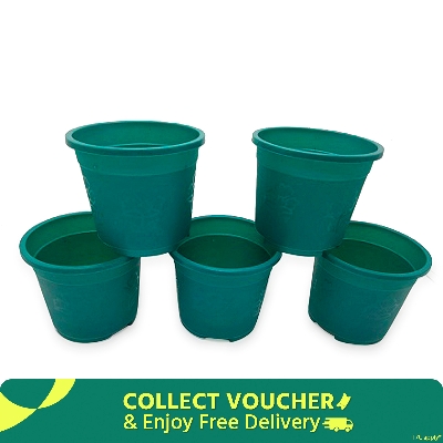 Picture of 5 pieces 6" BP Plastic Round Flower Tub/Plastic Flower Tub/Designed  plastic flower planter