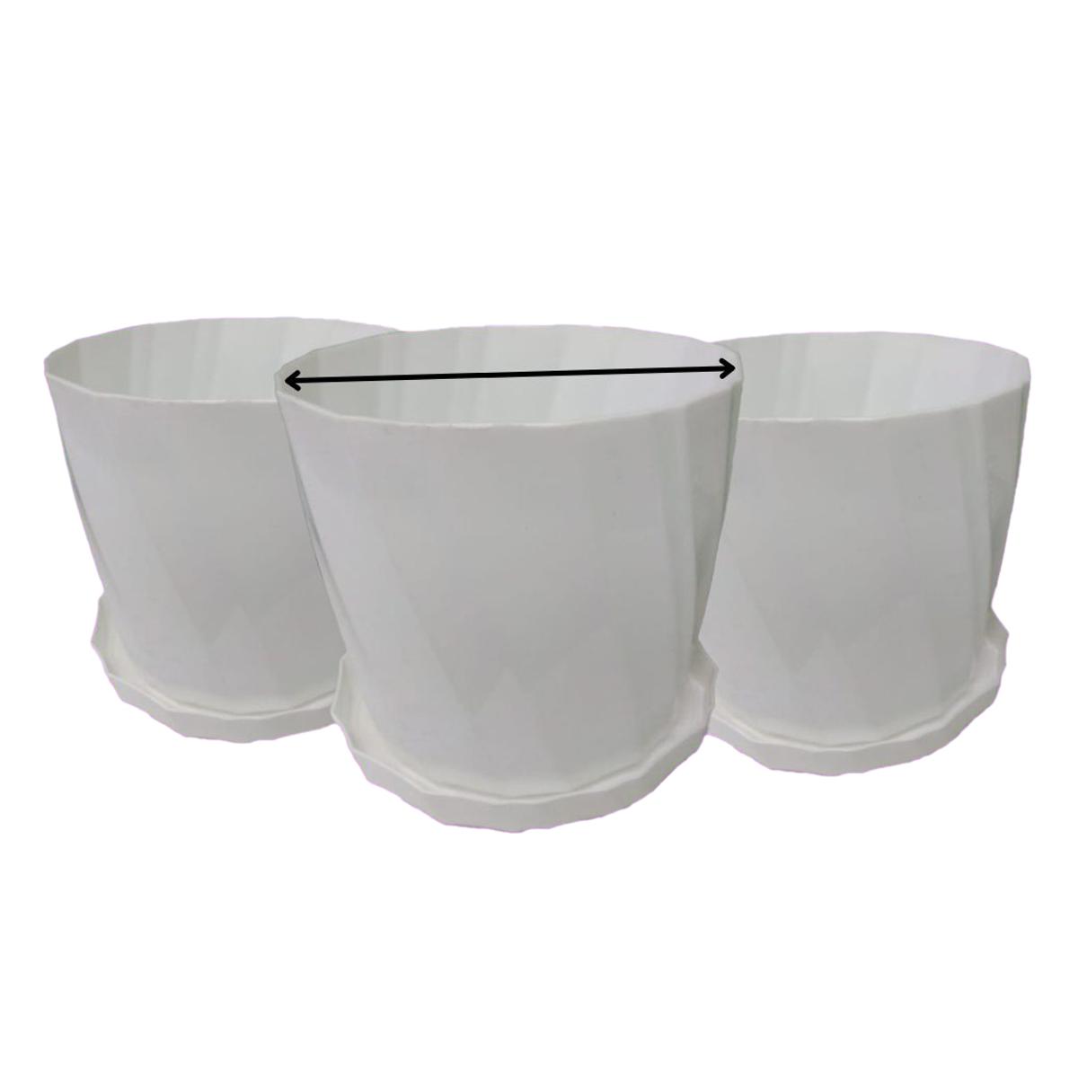 Picture of Camellia Planter pot 6 inch with tray set of 3 pcs / Round 6" Tub / Camellia planter 6" with tray / Camellia Flower pot 6" with tray / Modern Pot with tray 6"/ Large round planter / Garden pot /Designer pot with tray 6/ Home Garden Decoration pot