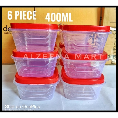 Picture of 6Pis Plastic Box Round Shape Multicolour-400Ml - Tiffin Box For Office