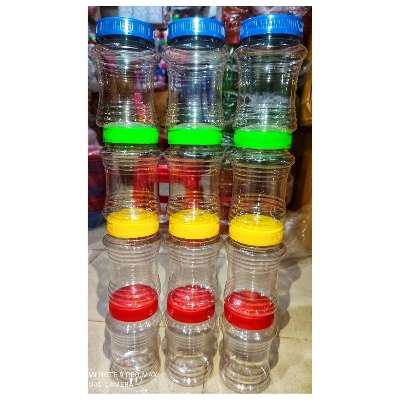 Picture of round shape masala jar 250ml 12pis multicolor