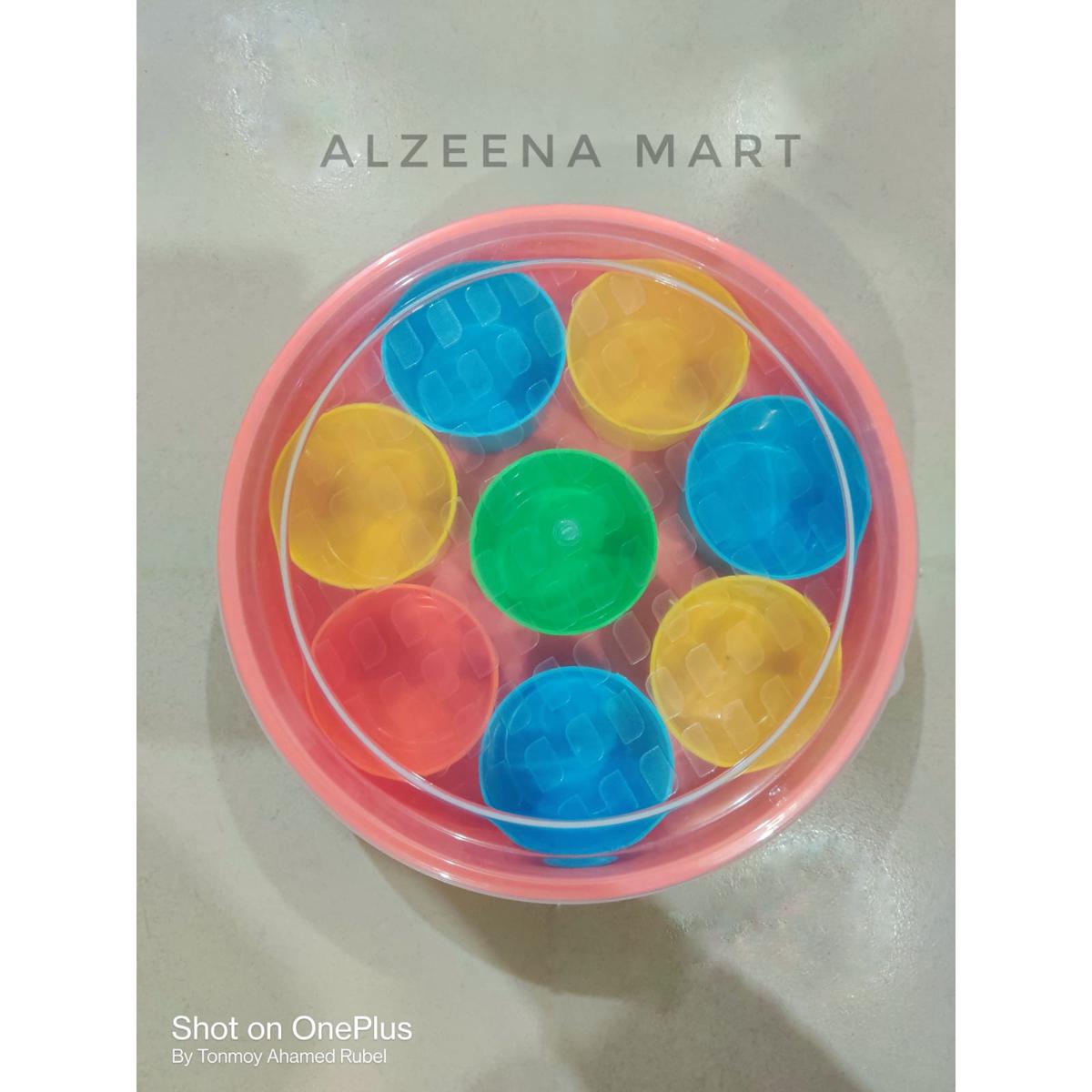 Picture of Plastic Masala Box Multicolor 8pcs box