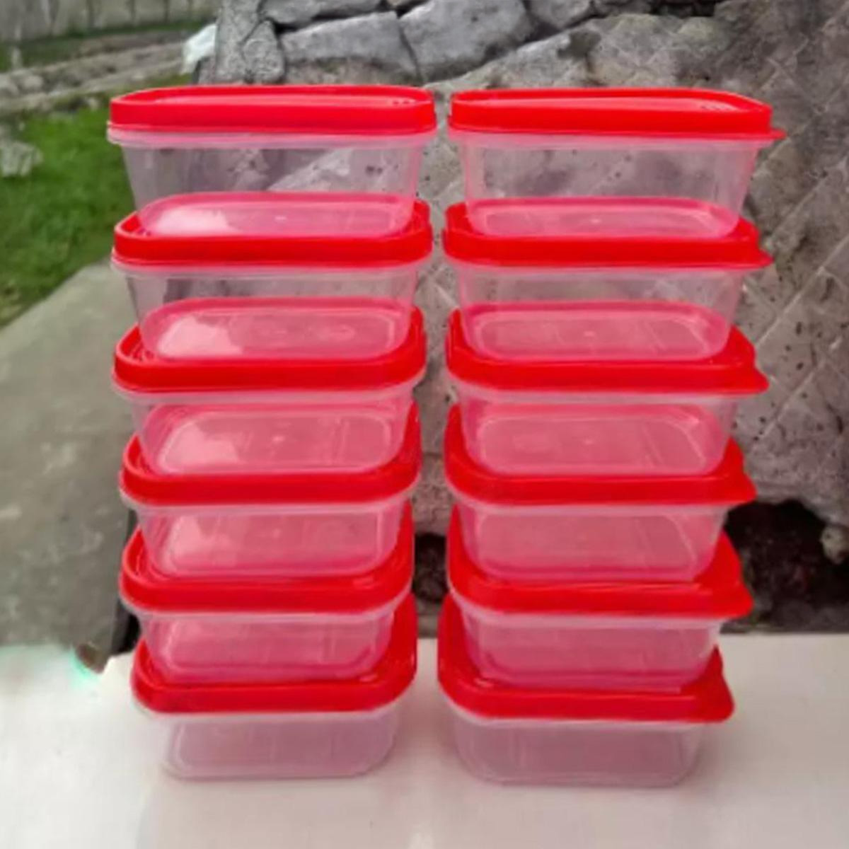 Picture of 12-Piece Multi-Color Plastic Box Set – 250ml Storage Containers