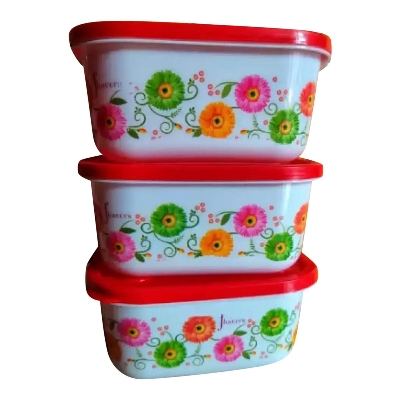 Picture of Best Quality Tiffin Box Printed 3Pis Combo 750ml