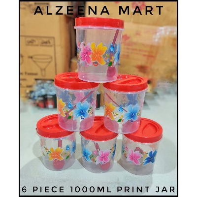 Picture of 1000ml round print jar 6pis