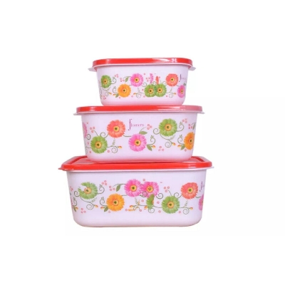 Picture of Unique Plastic Print Bati Set - 3 Pcs Set Box - 2500/1500/750 ML