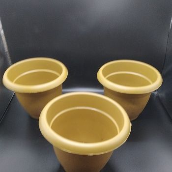 Picture of 3 Pieces 7'' Eco Plastic Planter without Tray /Plastic Flower Tub/Hanging Flower Pot/ হ্যাংগিং টব/ প্লাষ্টিক টব/ ফুলের টব