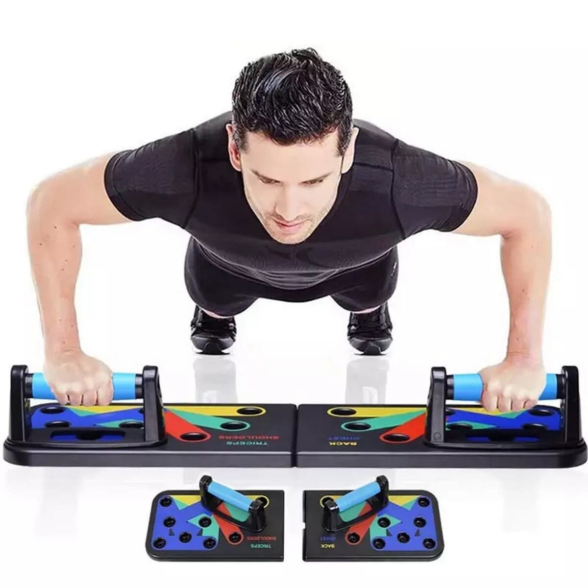 Picture of Portable Folding Push Up Stands Exercise Equipment - Multi-color