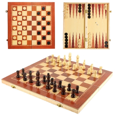 Picture of Wooden Chess Board Large - 3 in 1