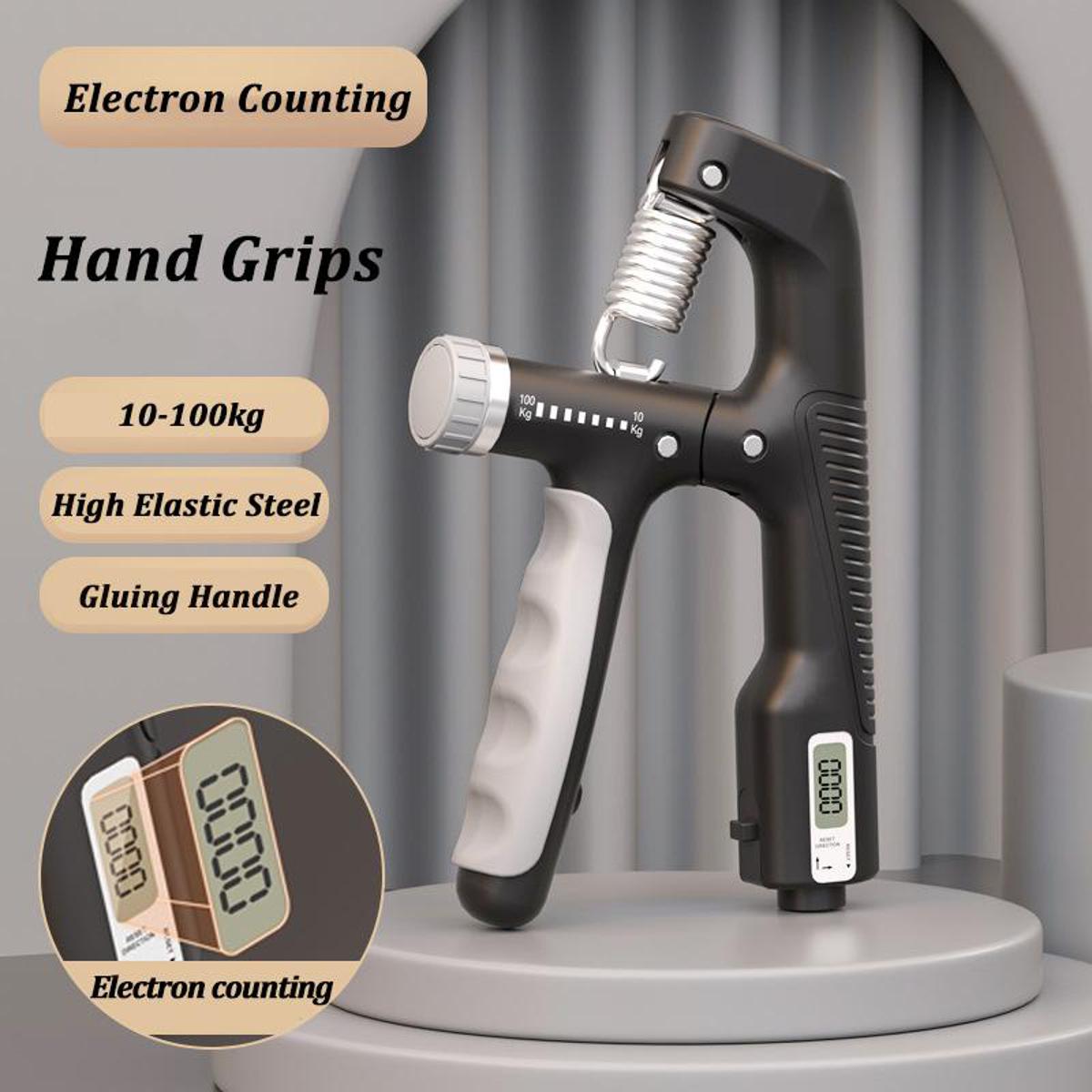 Picture of Adjustable Counting Hand Grip - Black & Silver