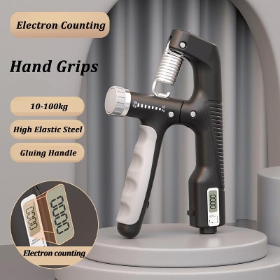 Picture of Adjustable Counting Hand Grip - Black & Silver