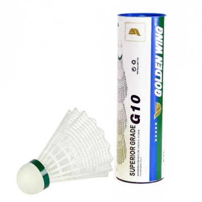 Picture of Golden Wing G-10 shuttlecock plastic - 1 Dozen - White