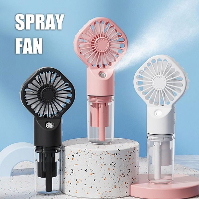 Picture of Portable Hand Held Water Spray USB Cooling Fan - Multi-color