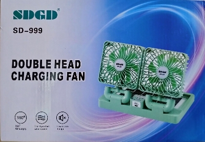 Picture of Double Head Solar System & Charging Fan - Multi-color