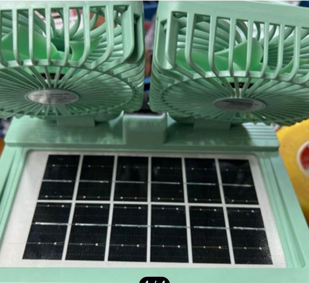 Picture of Double Head Solar System & Charging Fan - Multi-color