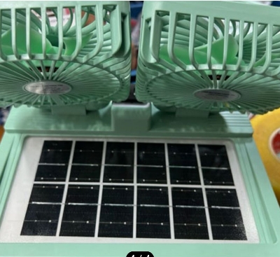 Picture of Double Head Solar System & Charging Fan - Multi-color