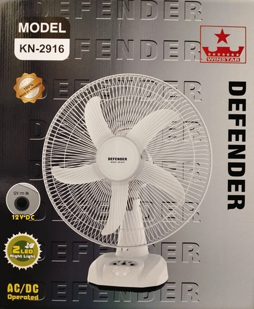 Picture of Defender 2916 Multi-Angle Rechargeable Fan - Multi-Color