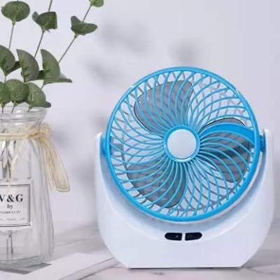Picture of Portable USB Mini Fan With LED Light - Multi-Color