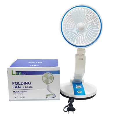 Picture of Multifunction Rechargeable Folding Fan With LED Light - Multi-color