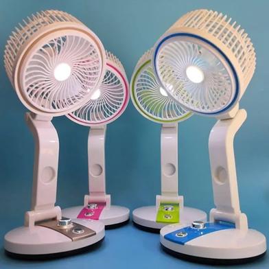 Picture of Multifunction Rechargeable Folding Fan With LED Light - Multi-color