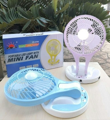 Picture of Portable Rechargeable Fan With LED Light - Multi-Color