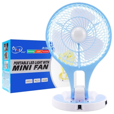 Picture of Portable Rechargeable Fan With LED Light - Multi-Color