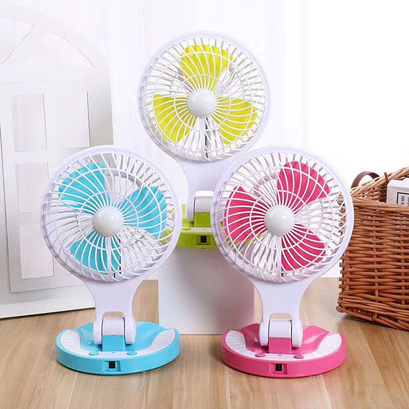 Picture of Portable Rechargeable Fan With LED Light - Multi-Color