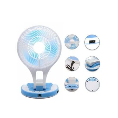 Picture of Portable Rechargeable Fan With LED Light - Multi-Color