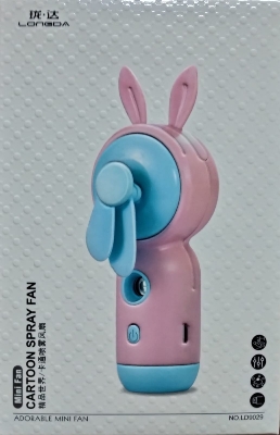 Picture of Portable Cartoon Hand Held Water Spray USB Cooling Fan - Multi-color