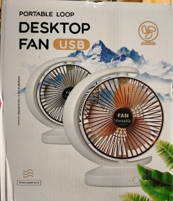 Picture of Portable Loop Desktop USB Port Fan - Multi-color
