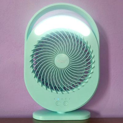 Picture of Portable Rechargeable Desktop Fan With LED Light - Multi-color