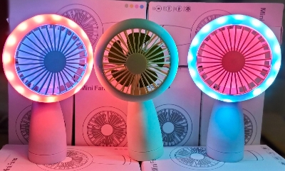 Picture of Portable mini fan with stylish light - Multicolor