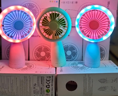 Picture of Portable mini fan with stylish light - Multicolor
