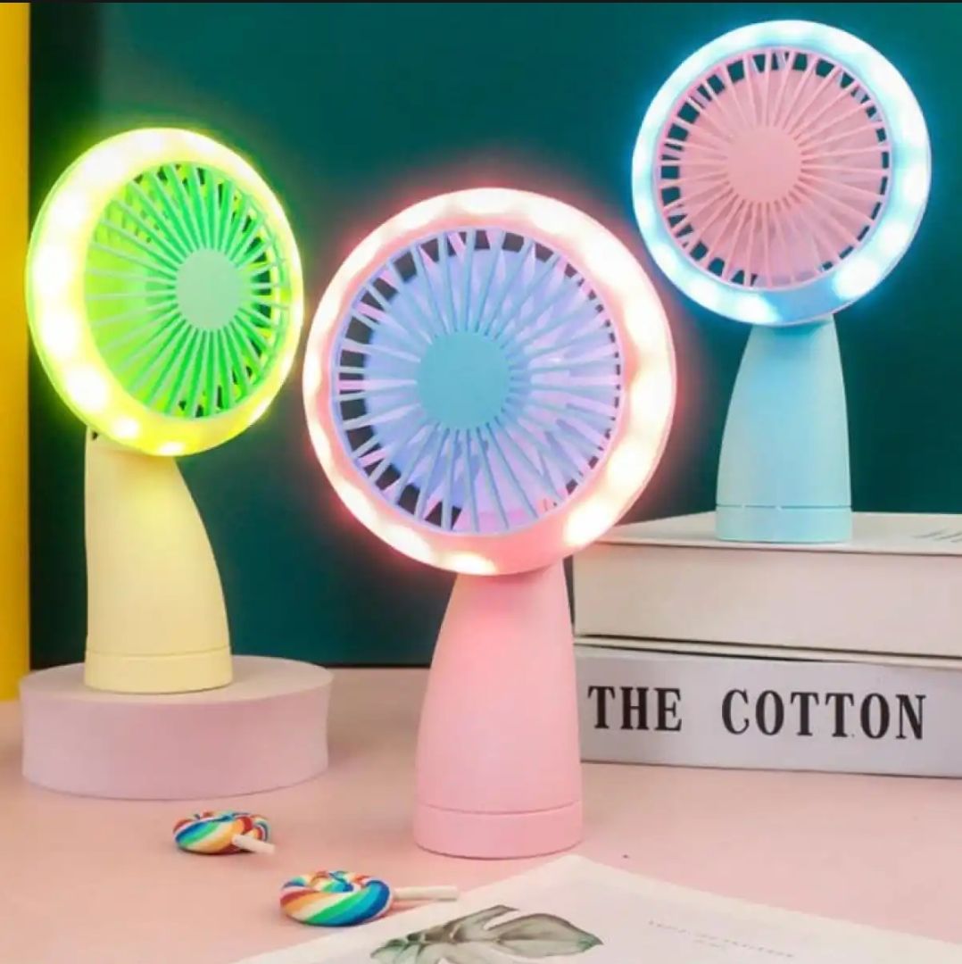 Picture of Portable mini fan with stylish light - Multicolor