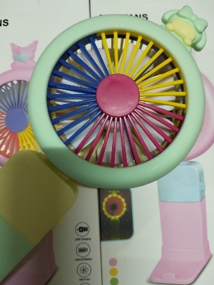 Picture of Mini fan and Cell Phone Holder with colorful light - Multicolor
