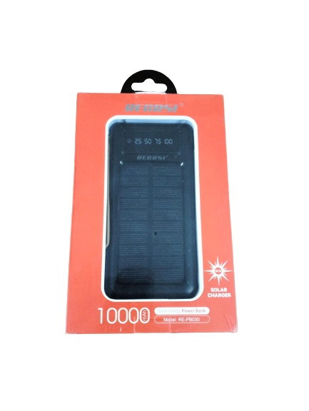 Picture of RECRSI RE-PB030 Solar Energy Power Bank 10000 mAh - Black