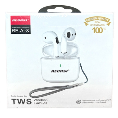 Picture of RECRSI RE-Air8 TWS Wireless Earbuds - White