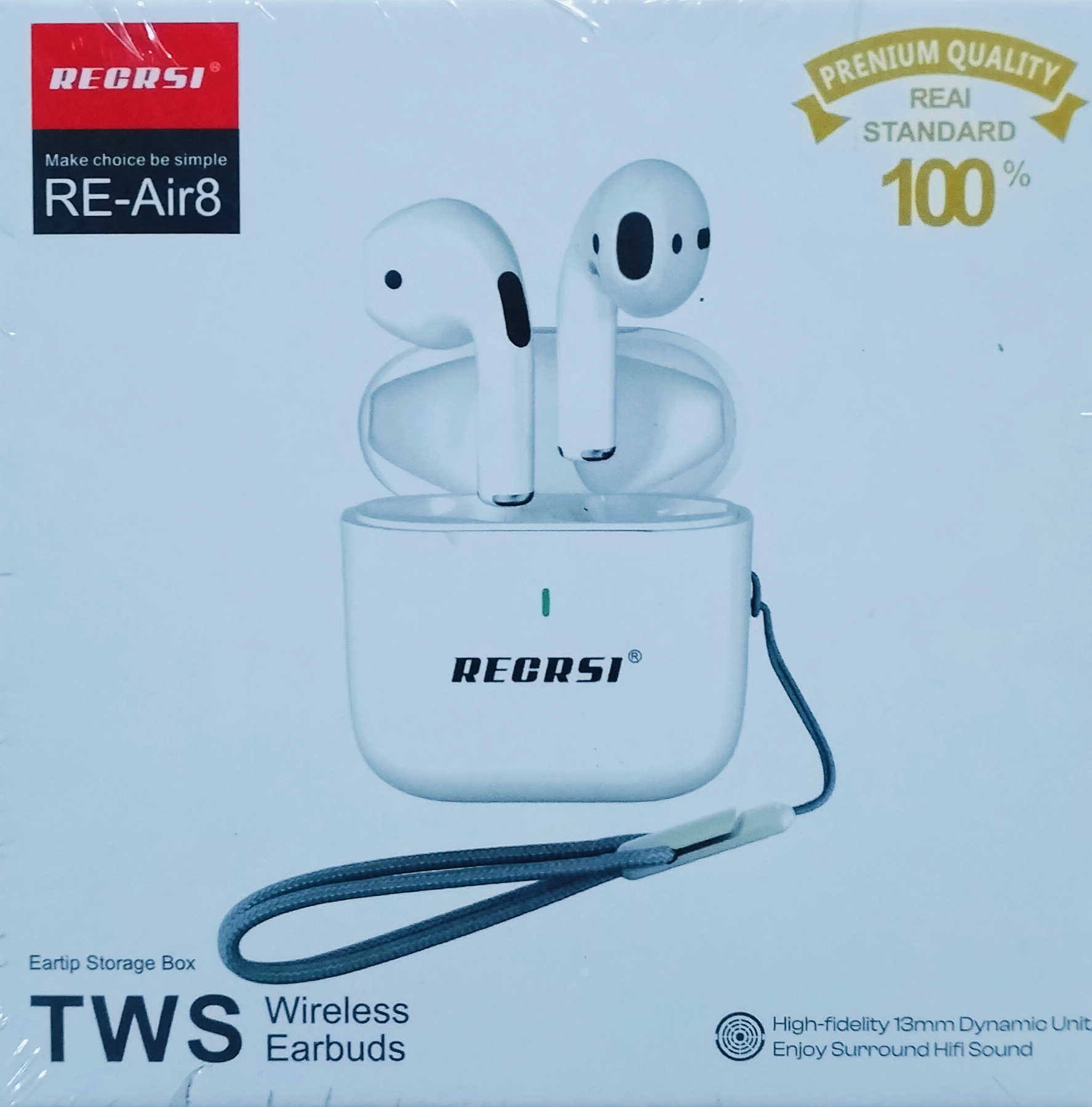 Picture of RECRSI RE-Air8 TWS Wireless Earbuds - White
