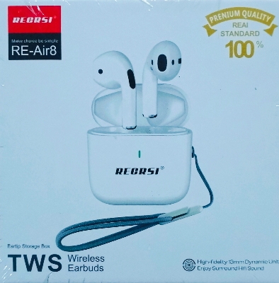Picture of RECRSI RE-Air8 TWS Wireless Earbuds - White