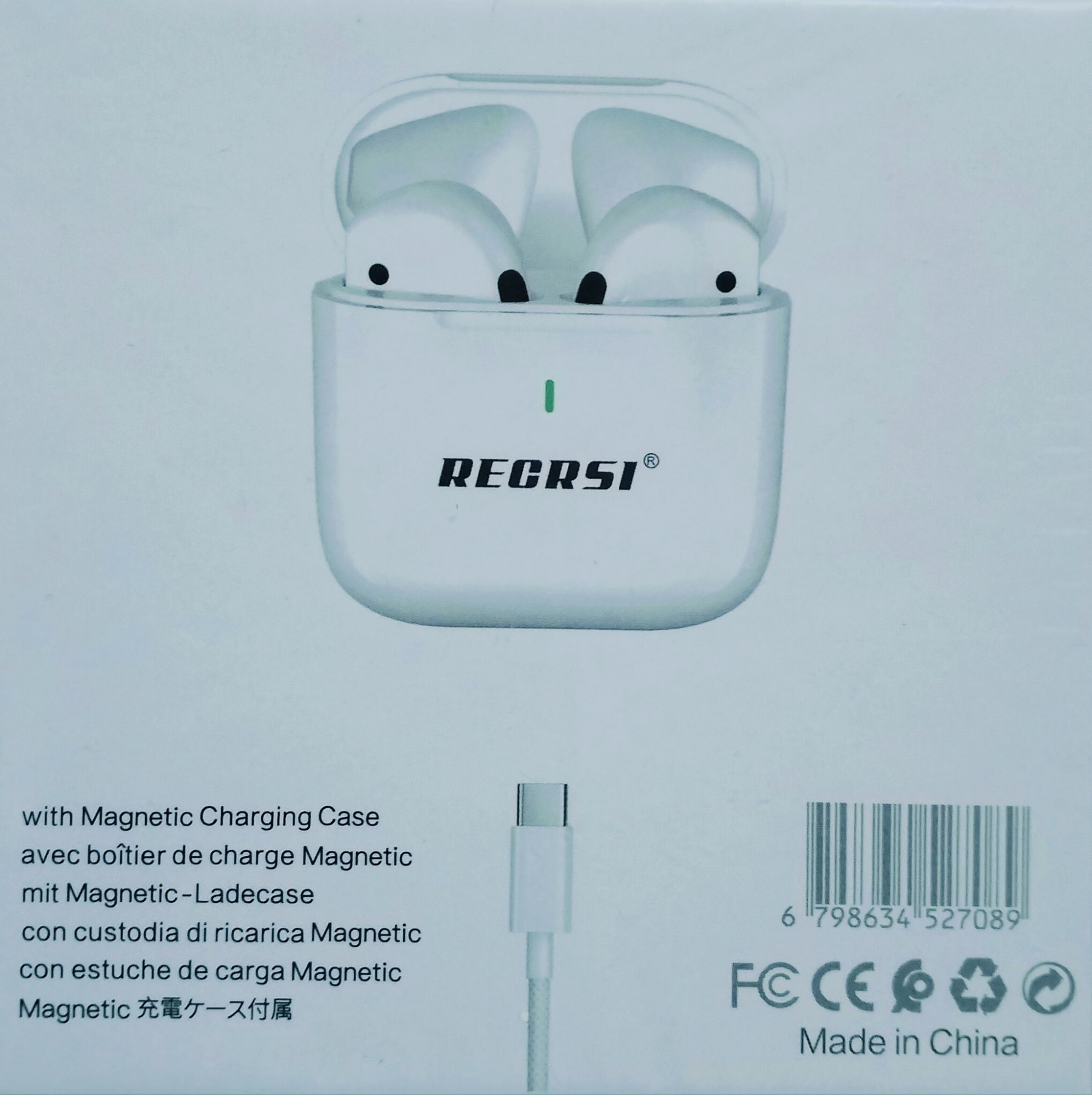 Picture of RECRSI RE-Air8 TWS Wireless Earbuds - White